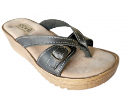 Hoova Sharon Tan Black Latigo Sandal